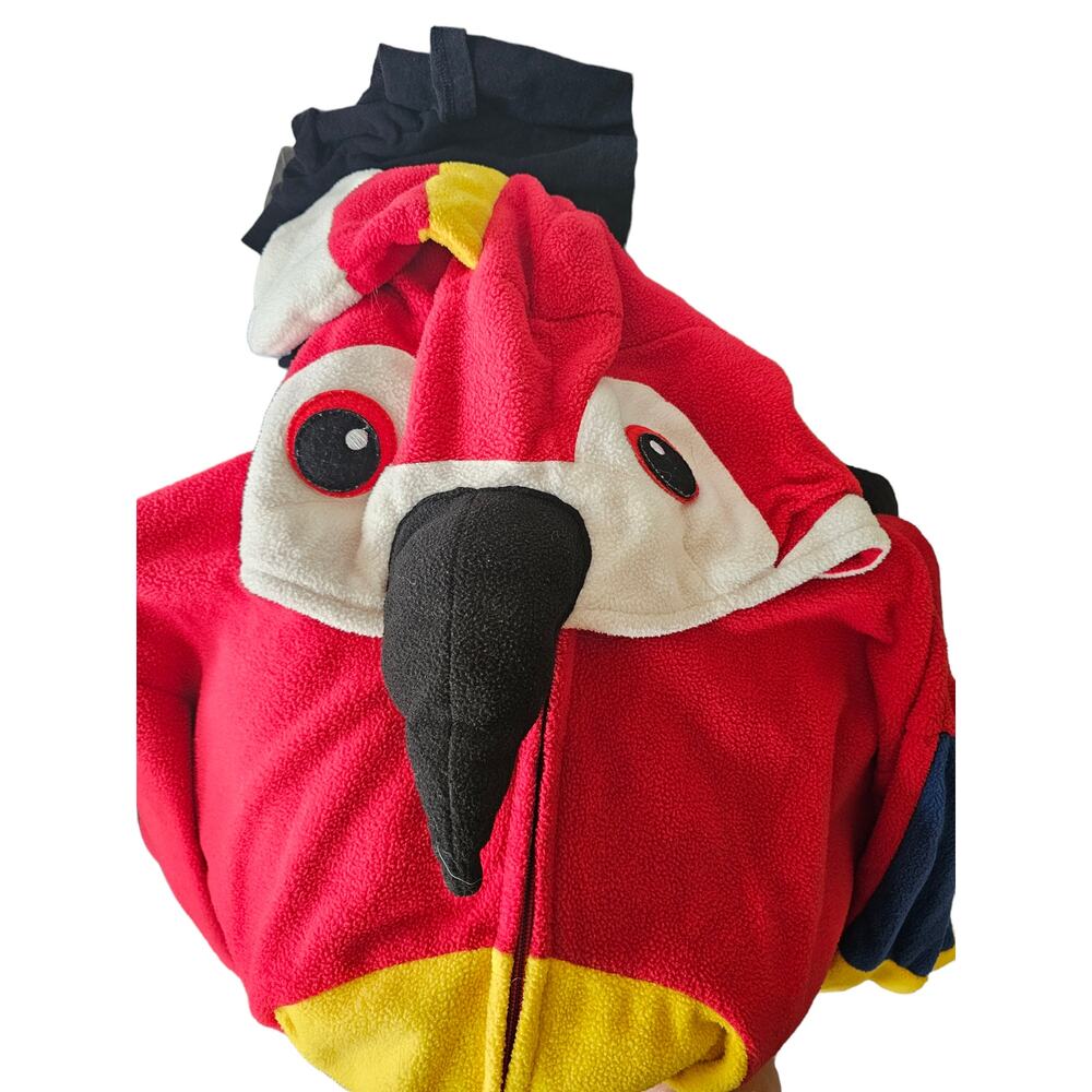 Funky Chicken Costume Flannel Size L Zip Up Front